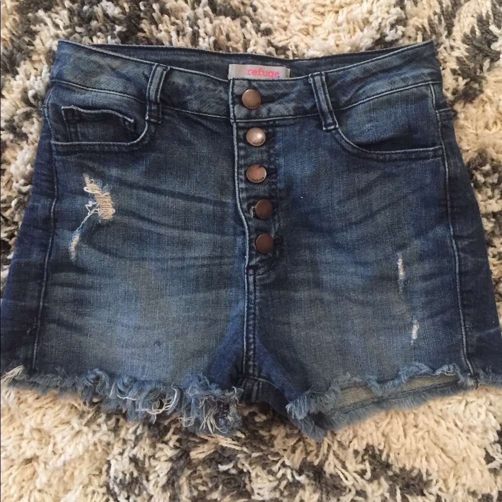 Refuge High Waisted Jean Shorts